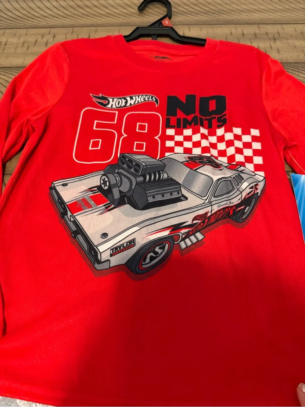 Hot Wheels Boys' Red Flame-Resistant Pajama Set size M -NWT
